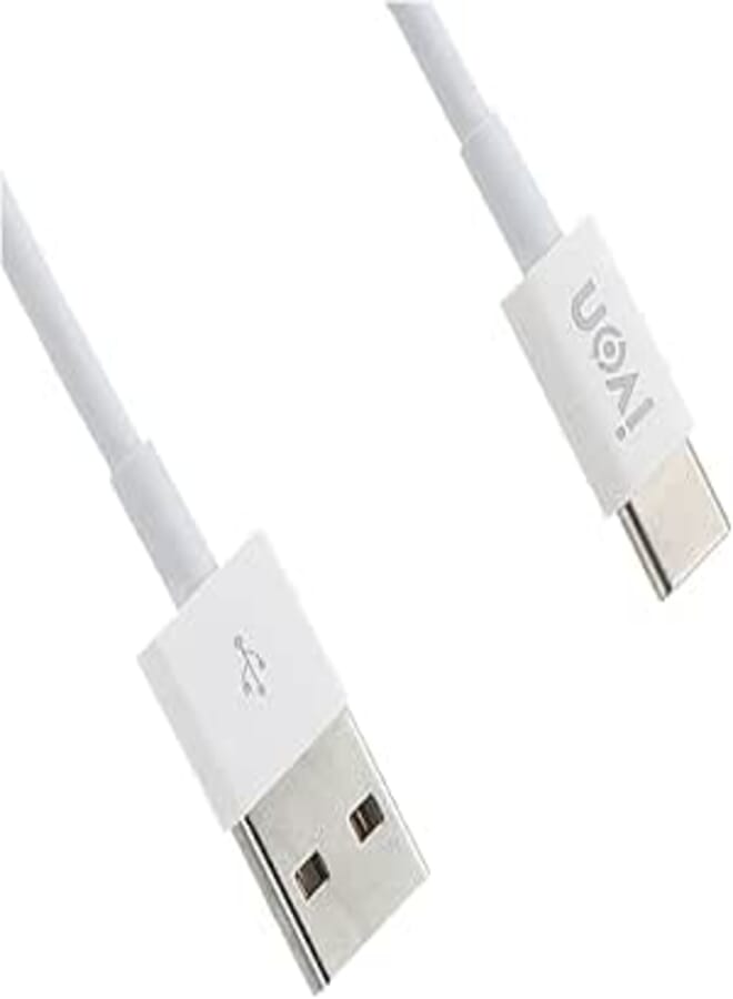 Ivon kx2141 usb type-c charge and data cable for samsung phone - white
